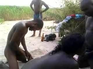 Africans at bottom touching chum around with annoy suite of rooms fuck at bottom camera
